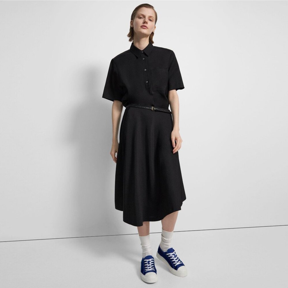 Theory Asymmetrical Wool-Viscose Skirt Size 6 New with Tag